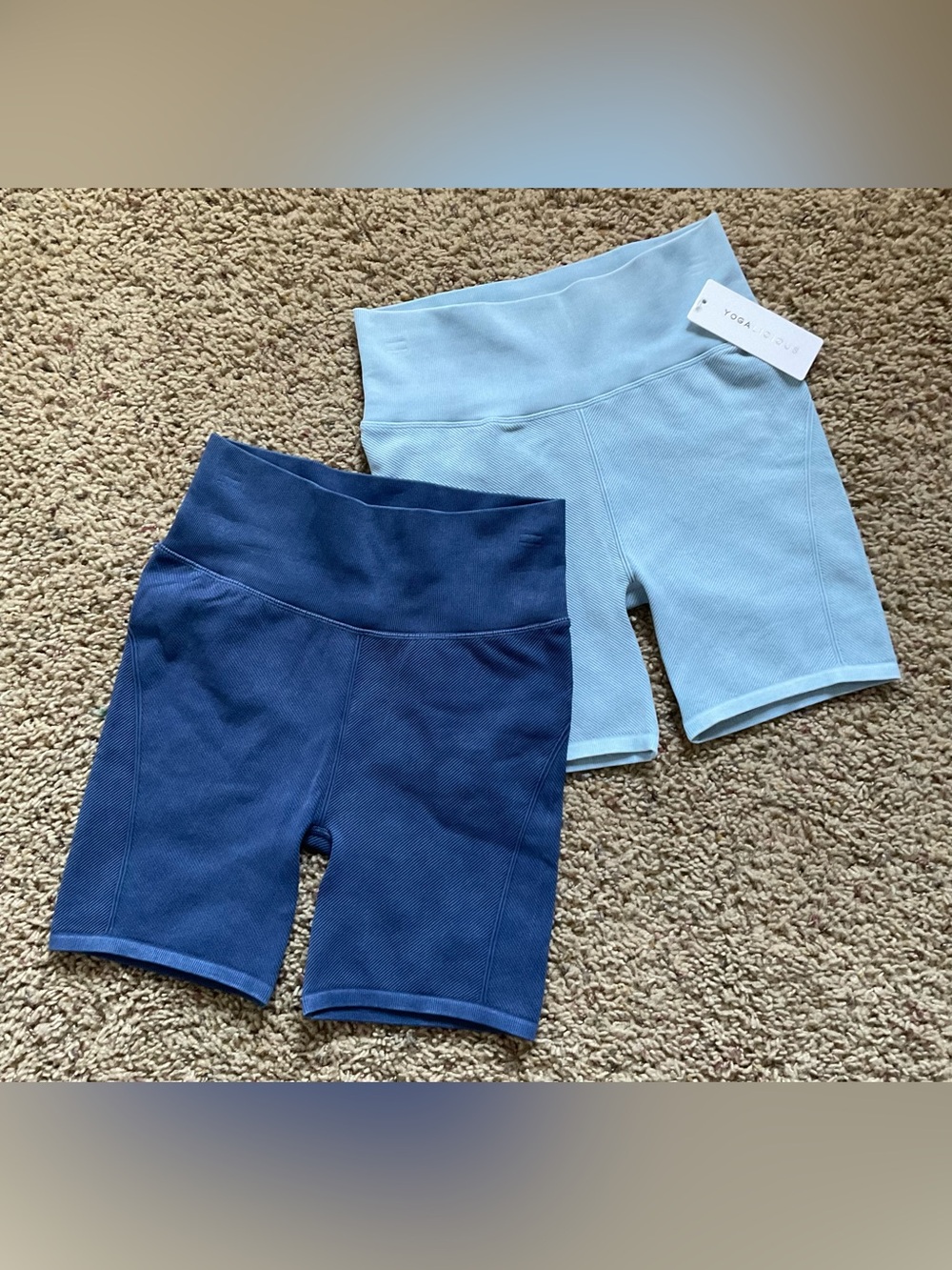 NWT 2pk Yoga Sports Shorts Medium Yogalicious Ribbed Seamless Gym Activewear